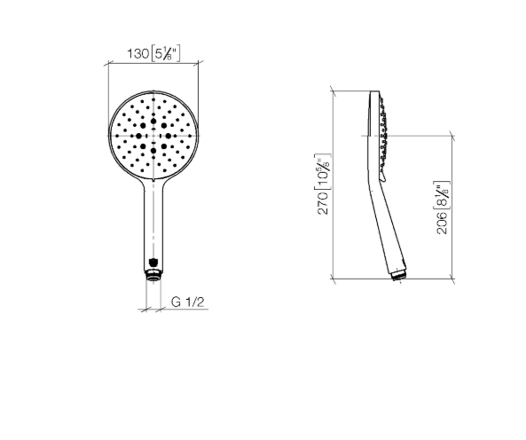 Ручной душ Dornbracht FlowReduce 130 мм 3 режима хром 28016979-00