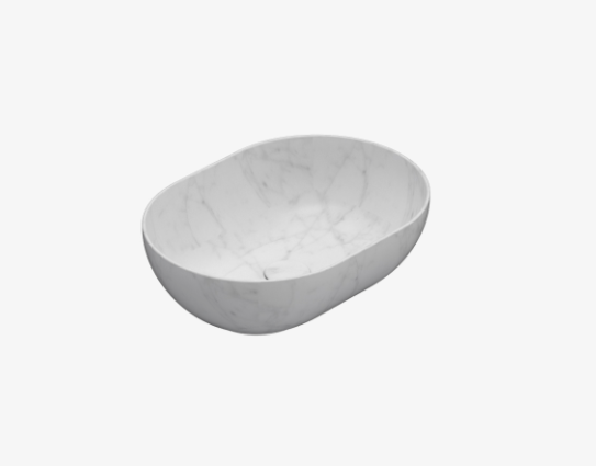 Раковина накладная Globo Le Ciotole 500x360x160 мм цвет Marmo di Carrara B6O50MC