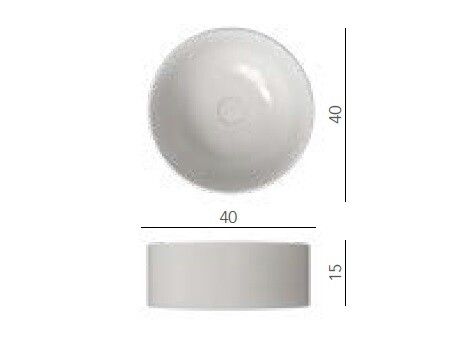 Раковина накладная Scarabeo Skinny 400x400x150 мм без отверстия для смесителя цвет Ocean glossy 540760
