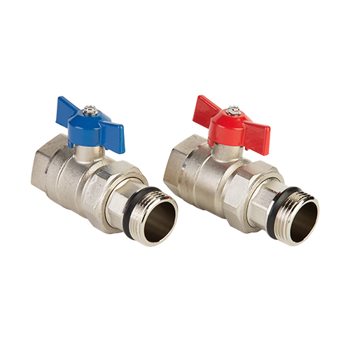 Комплект шаровых кранов для коллектора HOGERT Premium 1 без термометра 2 шт MC32206