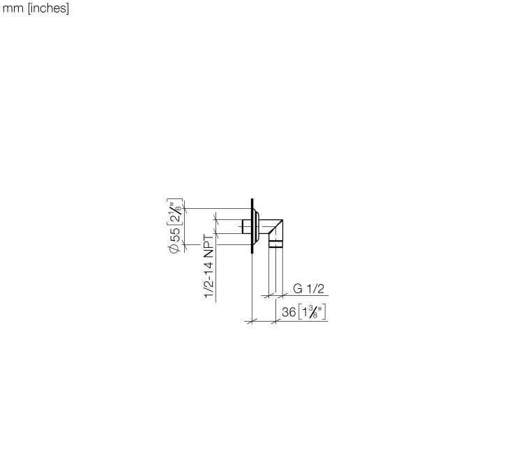 Шланговое подсоединение Dornbracht Madison 1/2 платина сатинированная 28450410-06
