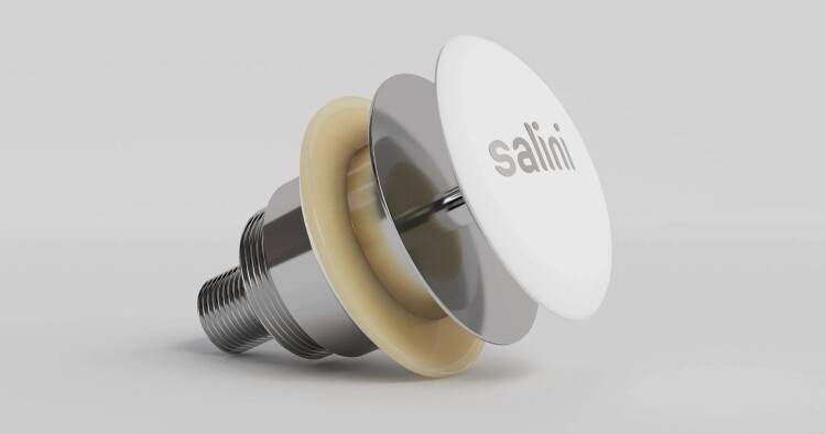 Донный клапан для ванны Salini белый матовый 15131WM