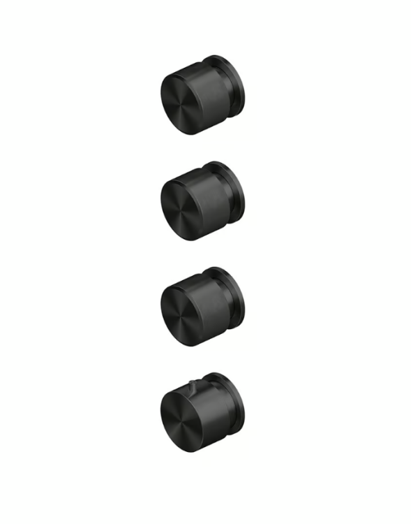 Термостатический смеситель для душа Quadrodesign Stereo на 3 потребителя цвет золото черное 1650000ON