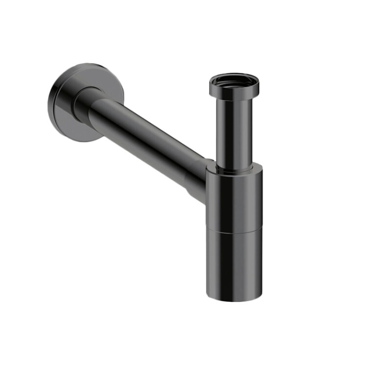 Сифон для раковины Almar бутылочный Absolute Black Brushed PVD E096002AB