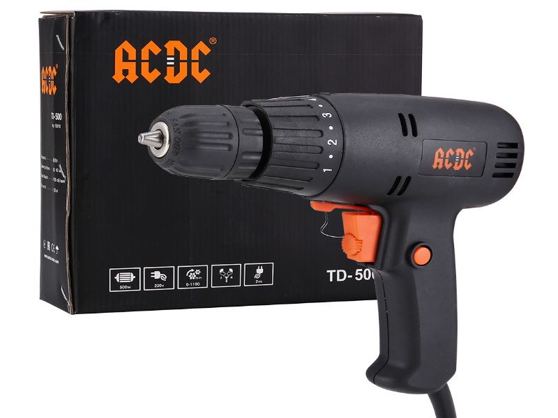 Дрель-шуруповерт сетевая ACDC TD-500 500 Вт TD-500