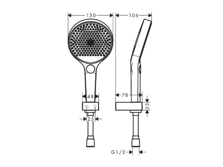 Душевой набор Hansgrohe Rainfinity 130 3jet шланг 160 см белый матовый 26851700