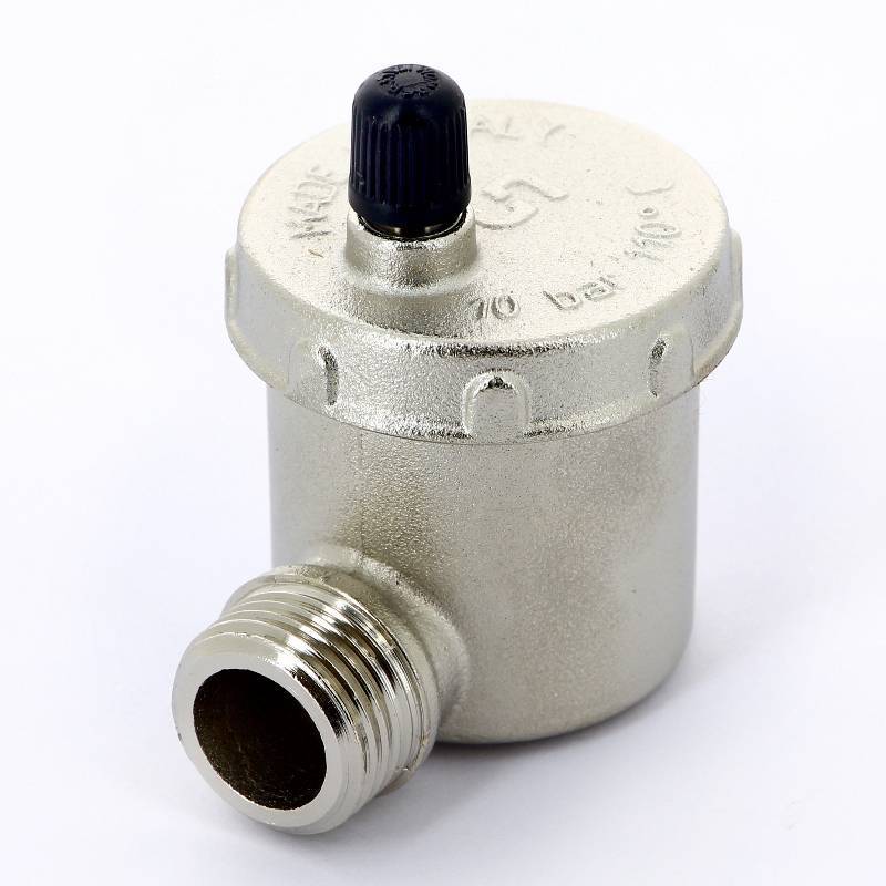 Воздухоотводчик автоматический Uni-Fitt 1/2 боковое подключение верхний выпуск никелированный 232N2000