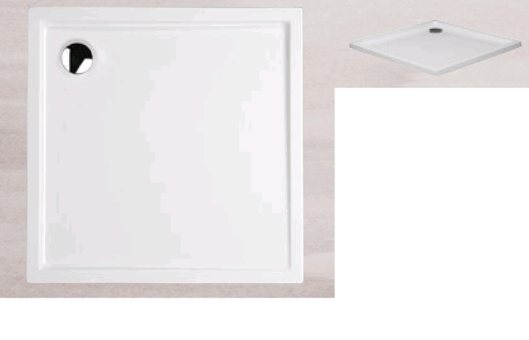 Душевой поддон Huppe Streamline 900x900x120 мм с ножками белый 200090.090.B10