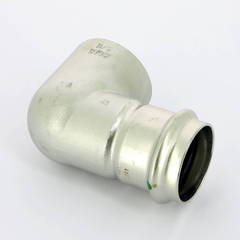 Угольник переходной Viega Sanpress Inox 90° 42х1 1/2 пресс-В компактный нержавеющая сталь 437060