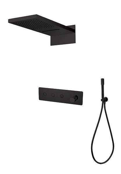 Душевая система встраиваемая Boheme Fusion трехпозиционная черный матовый 130-B