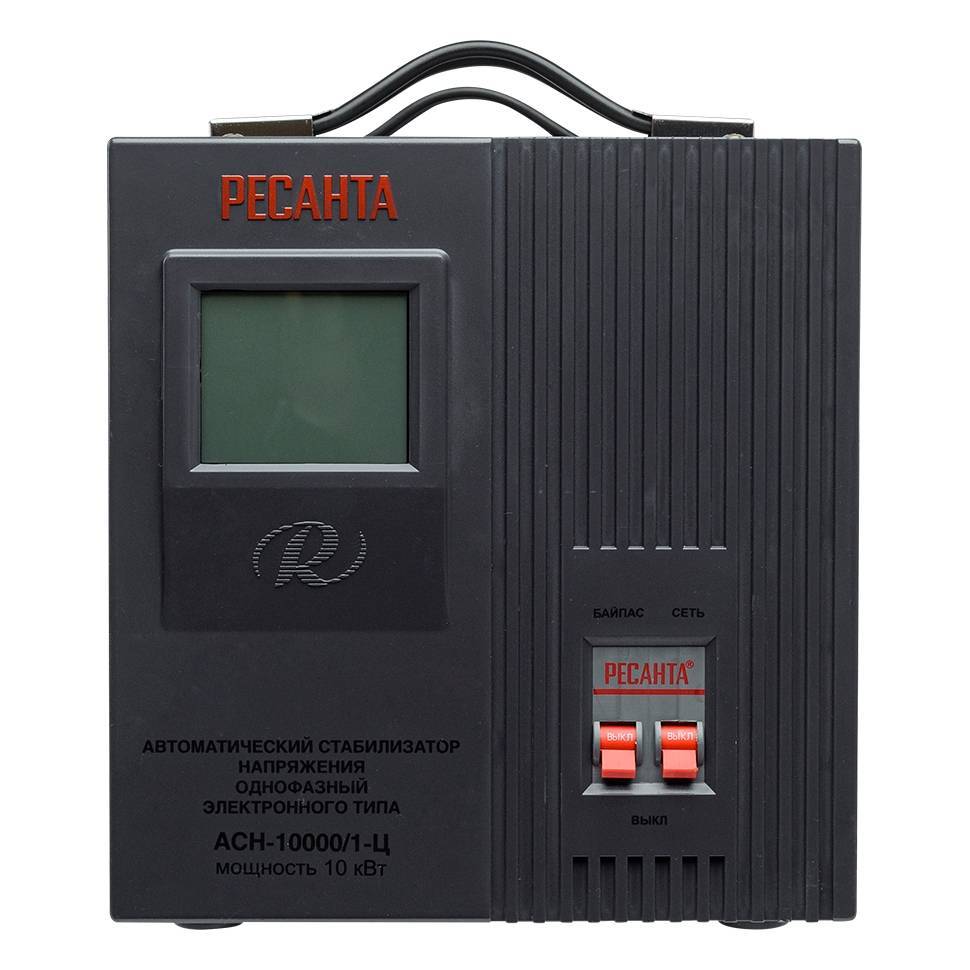 Стабилизатор напряжения Ресанта АСН-10000/1-Ц релейный 10 кВт