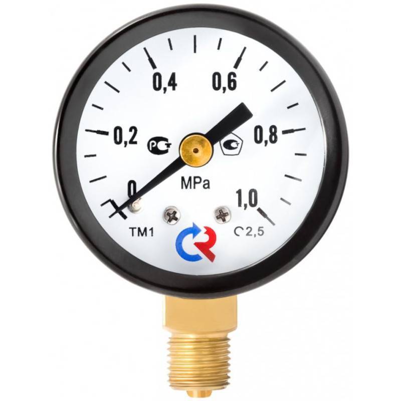 Манометр аксиальный Росма ТМ-210Т.00 50 мм 10 бар 1/4 00000000601