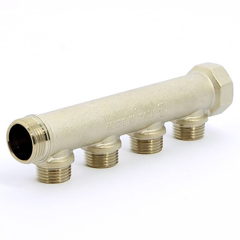 Коллектор никелированный Itap 3/4 НВ 4 выхода 1/2 Н 38 мм 455 3/4-4