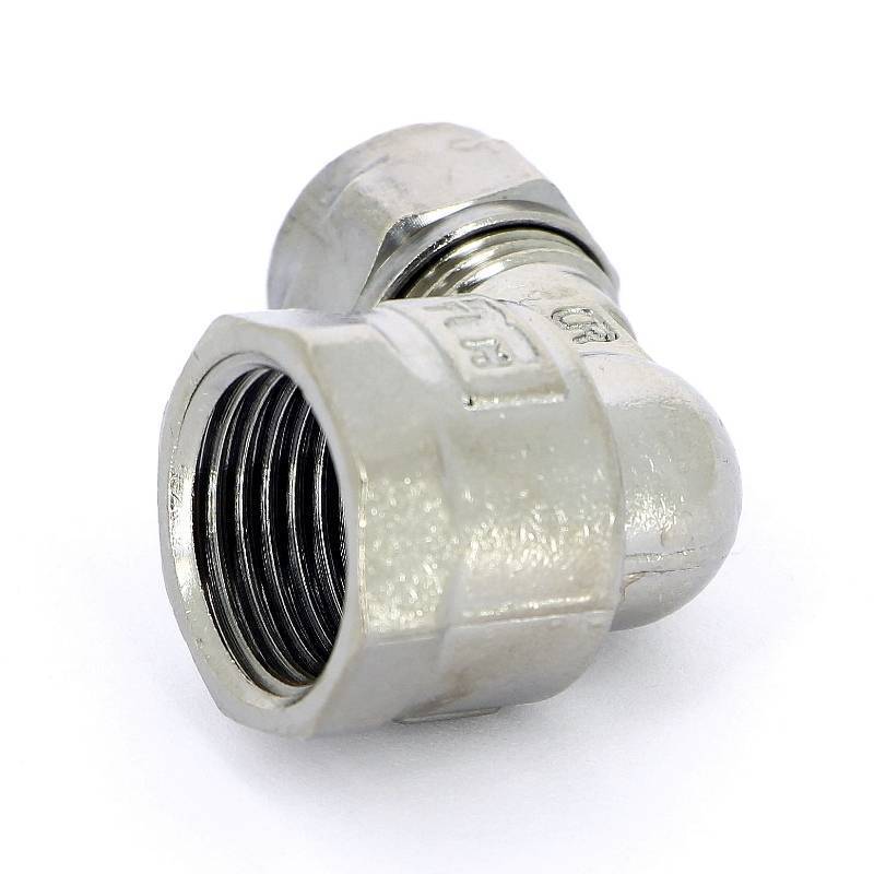 Угольник обжимной Tiemme хромированный 15х1/2 ВР 1130055