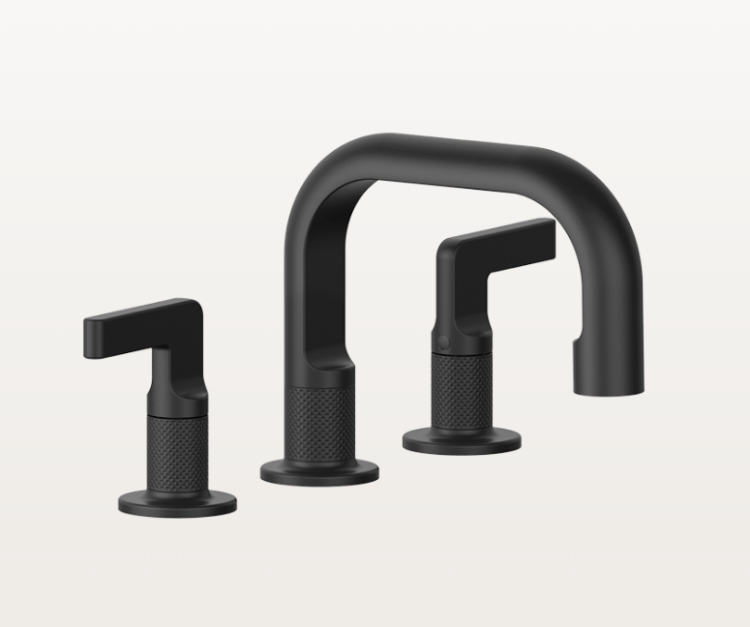 Смеситель для раковины Gessi Inciso на три отверстия черный матовый 58011-299