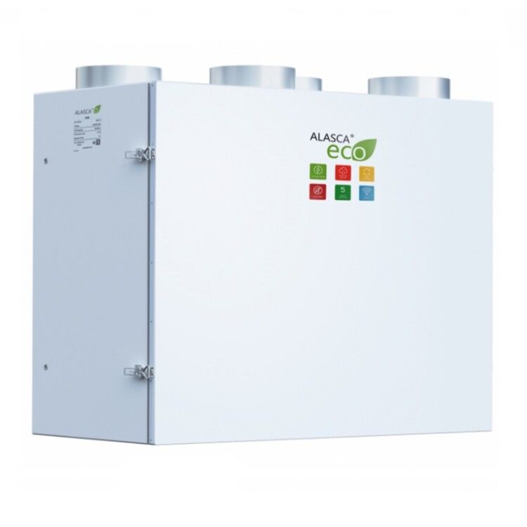 RR1000V EC W Pro, Вентиляционная установка Alasca RR с роторным рекуператором   смес. узел, заслонки, датчики