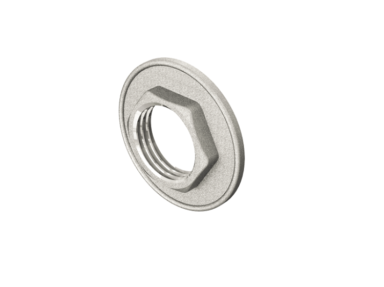 Гайка стопорная Metalit TIN PLATED 1/2 латунь с фланцем EBF2512T