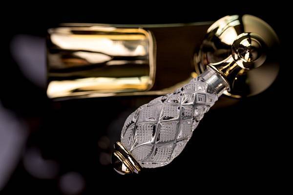 Смеситель для душа Boheme Vogue Crystal золото глянцевое 214-CRST