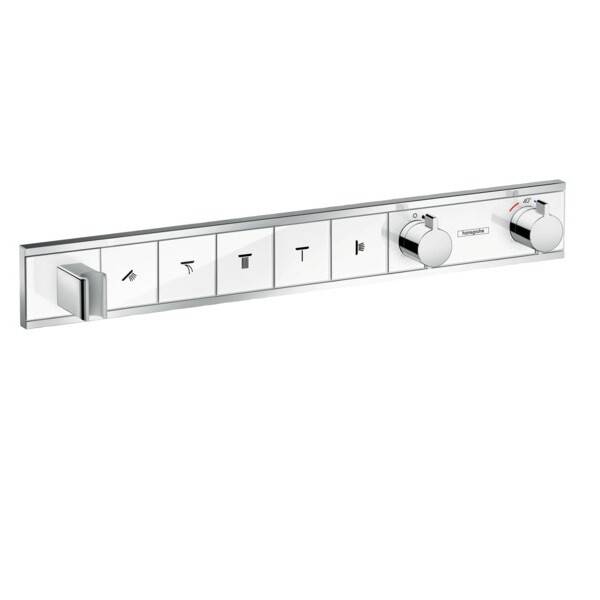Термостат для душа Hansgrohe RainSelect на 5 потребителей белый хром 15358400