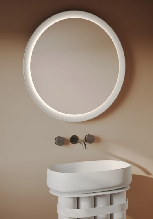 Зеркало круглое Artceram Lord 760х760 мм с подсветкой белый матовый ACS018 05