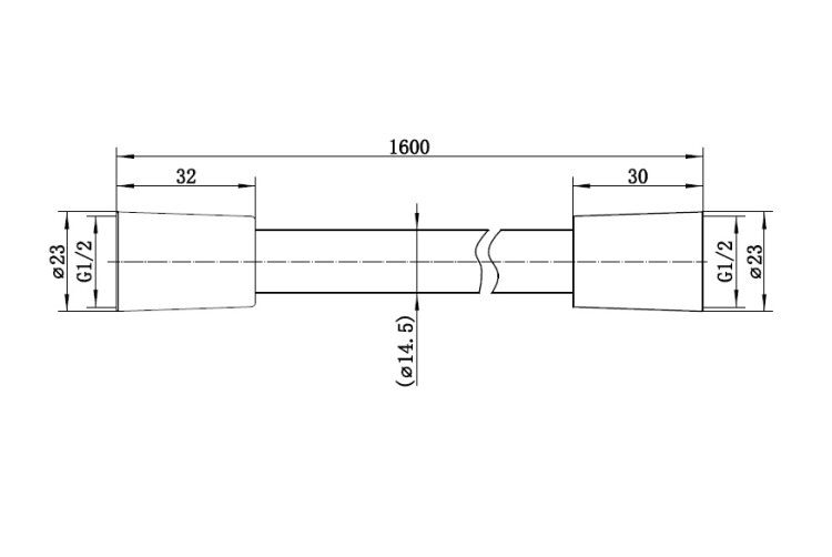 Шланг для душа Splendy 1600 мм цвет оружейный металл брашированный AA214MAAB