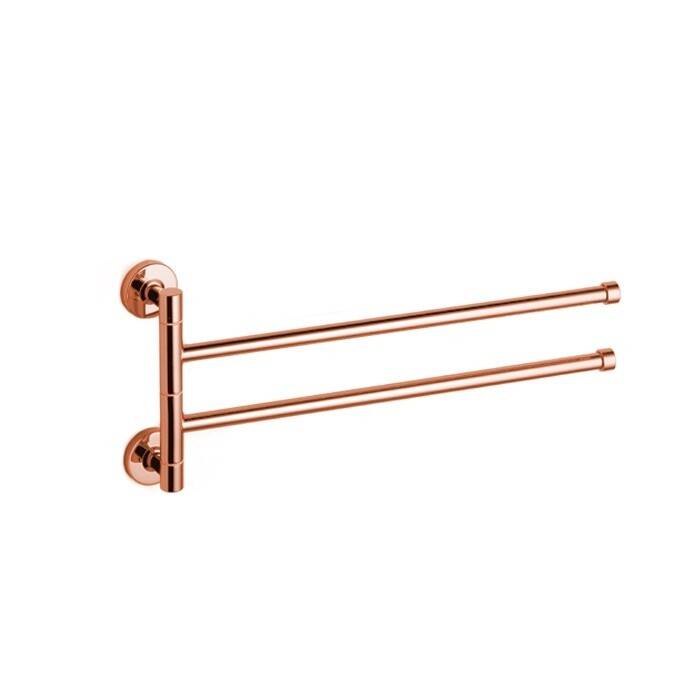 Полотенцедержатель двойной поворотный Bertocci Cinquecento 360 мм розовое золото 11005365500