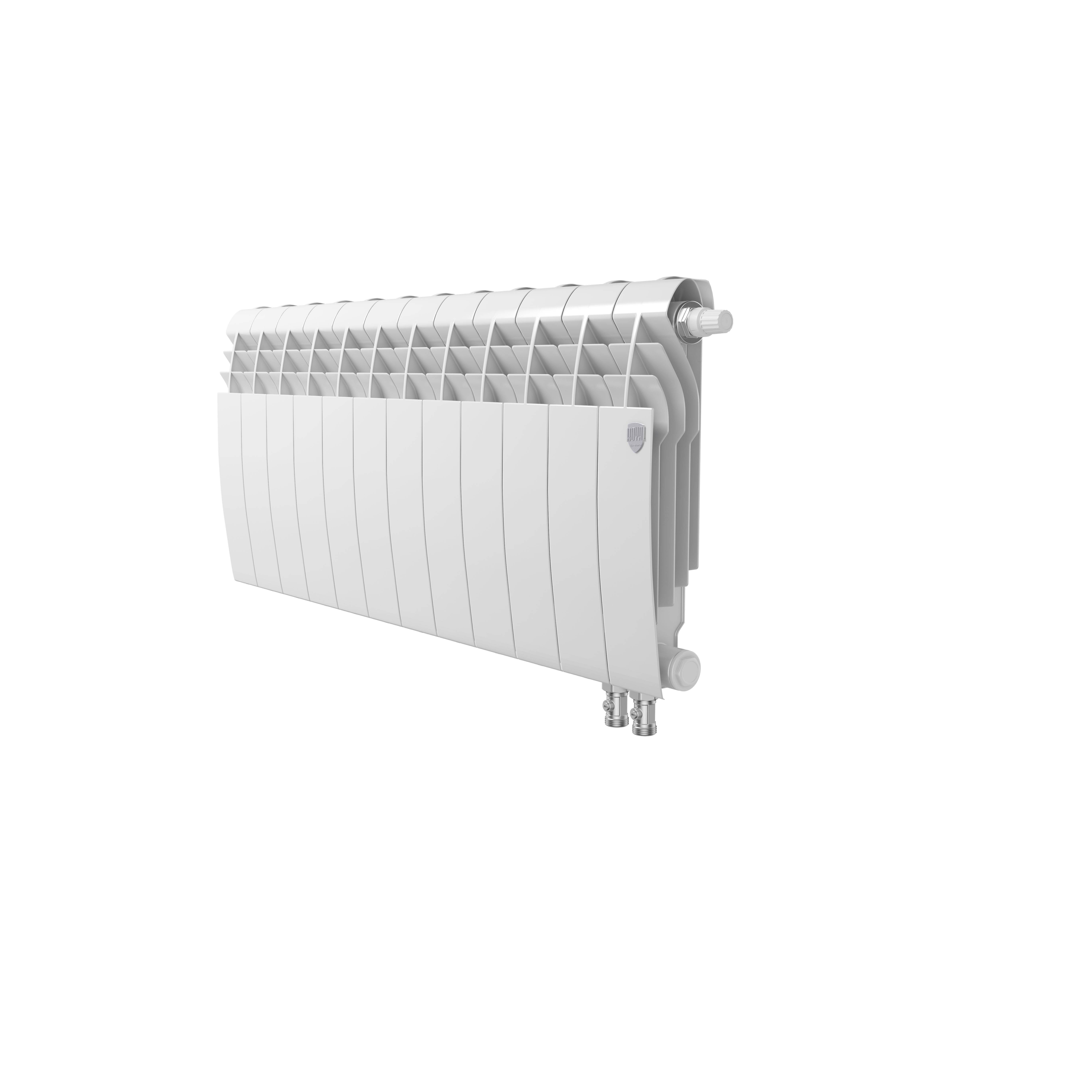 Радиатор биметаллический Royal Thermo BiLiner 350 12 секций VR Bianco Traffico НС-1196727