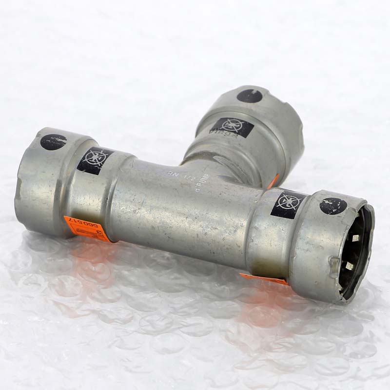 Тройник пресс Megapress Viega 1x1/2x1 695033