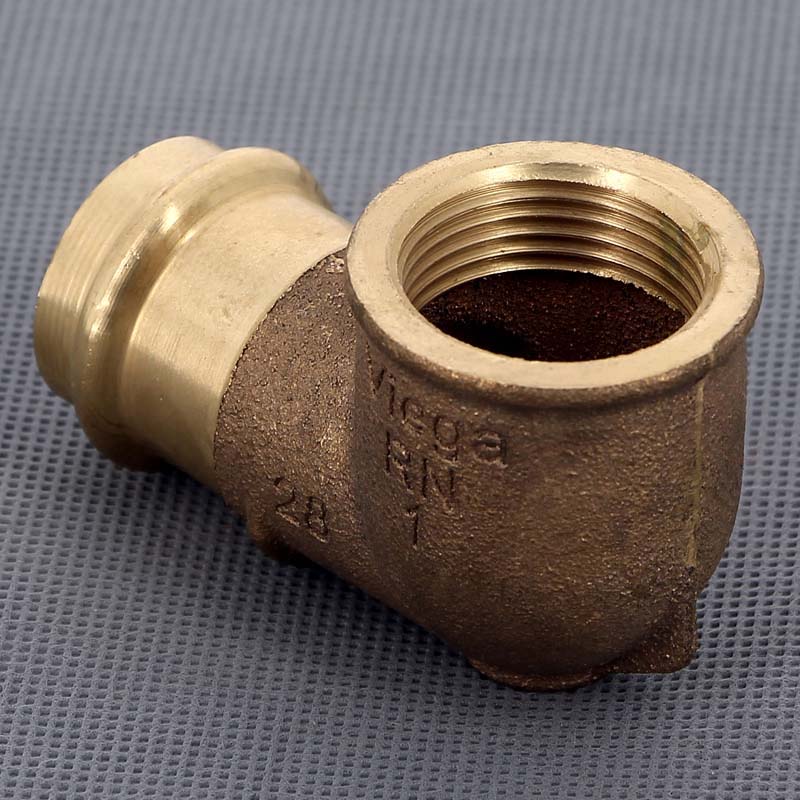 Угол 90° пресс-В бронзовый Viega Sanpress 28х1 283728