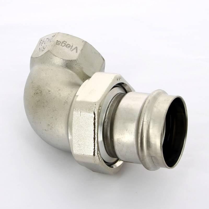 Угол разъемный пресс-В нержавеющая сталь Viega Sanpress Inox 54x2 437374