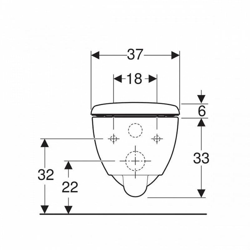 Унитаз подвесной Geberit Renova Compact 48х35 см 206145000