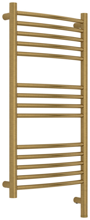 Полотенцесушитель электрический Сунержа Богема 3.1 выгнутая 800x400 мм МЭМ нижнее правое подключение латунь состаренная 05160038040