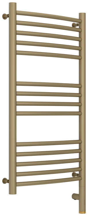 Полотенцесушитель электрический Сунержа Богема 3.0 выгнутая 800x400 мм МЭМ нижнее справа золото матовое 032-5803-8040