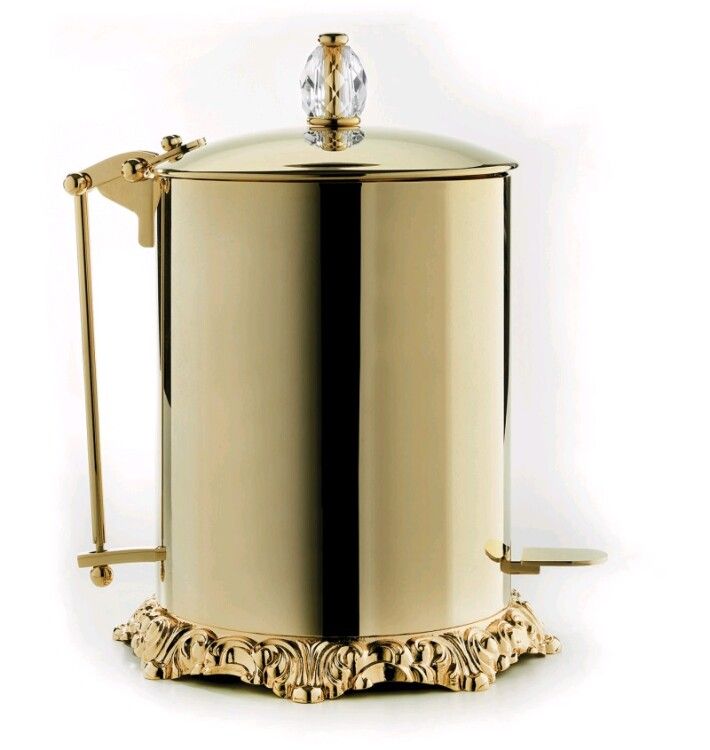 Ведро 3SC Bally Soft Closore 260x310x360 мм с педалью золото Boheme Swarovski FSS65P06GD