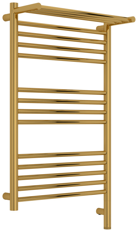 Полотенцесушитель электрический Сунержа Богема 3.1 с 1 полкой 800x500 мм МЭМ нижнее справа золото 03-6007-8050