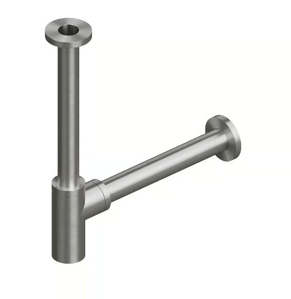 Сифон для раковины Quadro Design Complements 1 1/4 сталь брашированная SI006AS