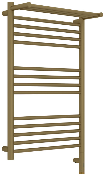 Полотенцесушитель электрический Сунержа Богема 3.1 с 1 полкой 800x500 мм МЭМ нижнее справа золото матовое 032-6007-8050