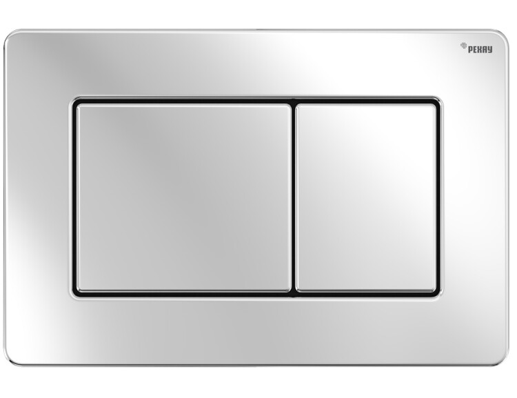 Панель смыва, РЕХАУ, NOVA QUAD STEEL, для унитаза, шгв 244-6-162, с прямоугольными клавишами, нержавеющая сталь, цвет-сталь глянцевая