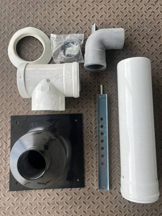 Присоединительный комплект дымохода Wolf 80/125 мм 2600522