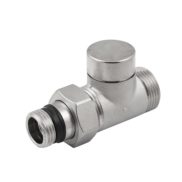 Вентиль запорный прямой EVR 1/2x3/4 Н ЕК-Н никелированный 03.3411