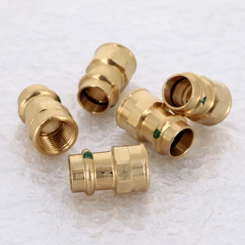 Муфта переходная пресс-В Viega Sanpress бронза 18х1/2 283483