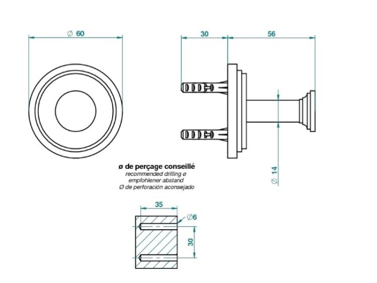 Крючок THG Paris Fauborg metall одинарный 60х56х60 мм никель G2TB01517