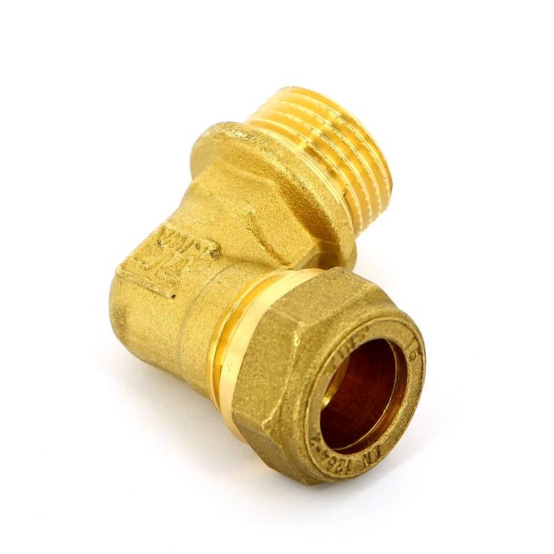 Угольник обжимной Tiemme 15х1/2 НР 1100015