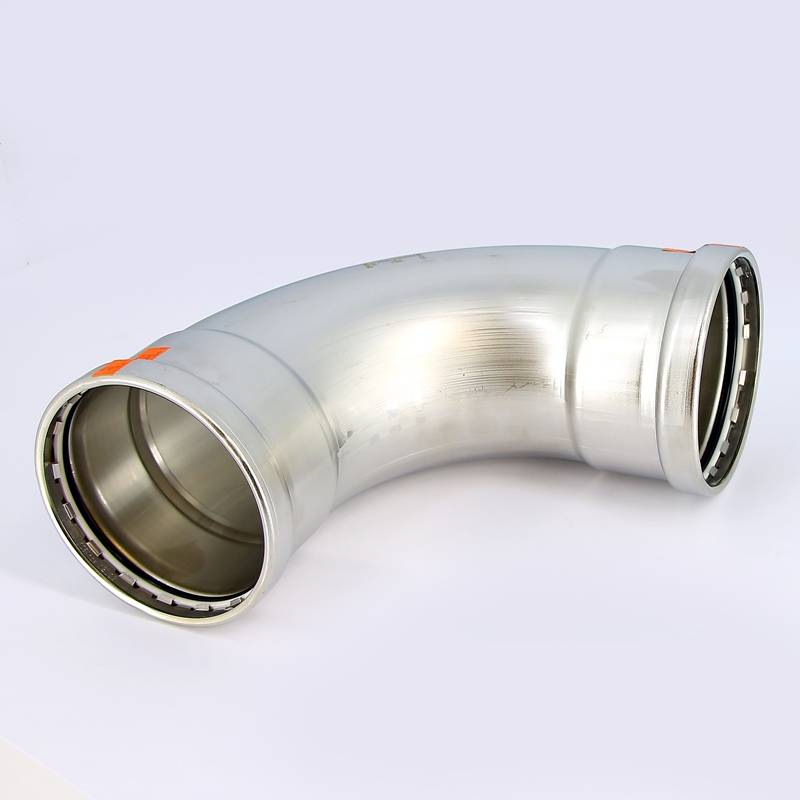 Отвод пресс 90° Viega Sanpress Inox нержавеющая сталь 108 мм 482619