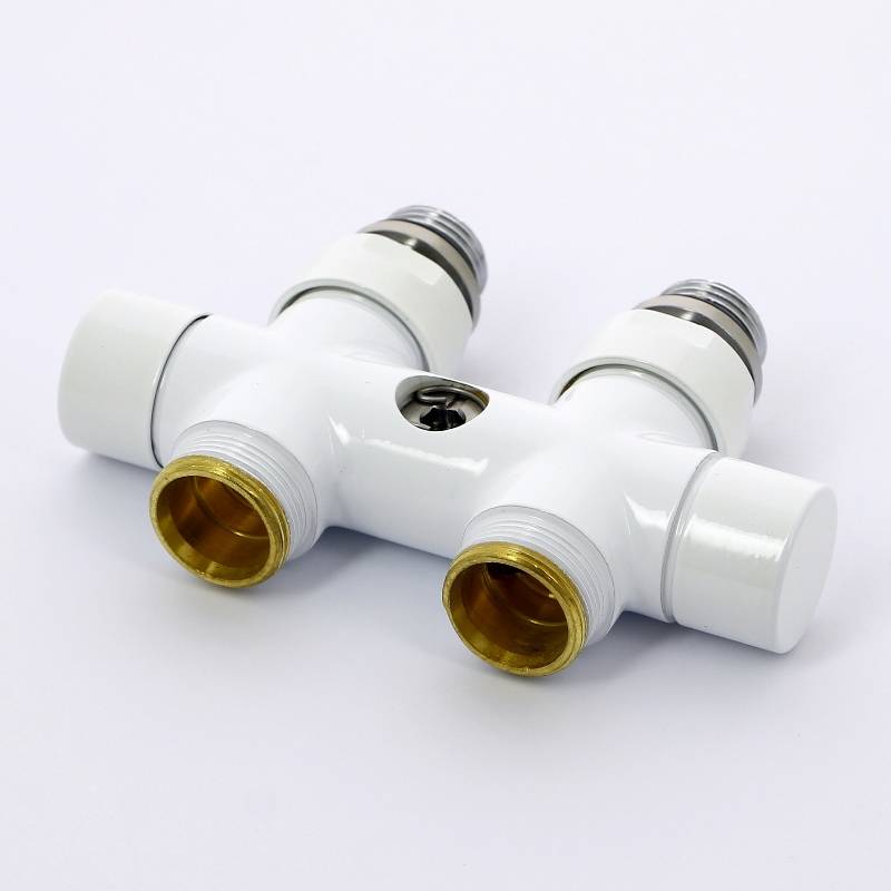 Узел ручной прямой Carlo Poletti с запорным клапаном белый V48500EE