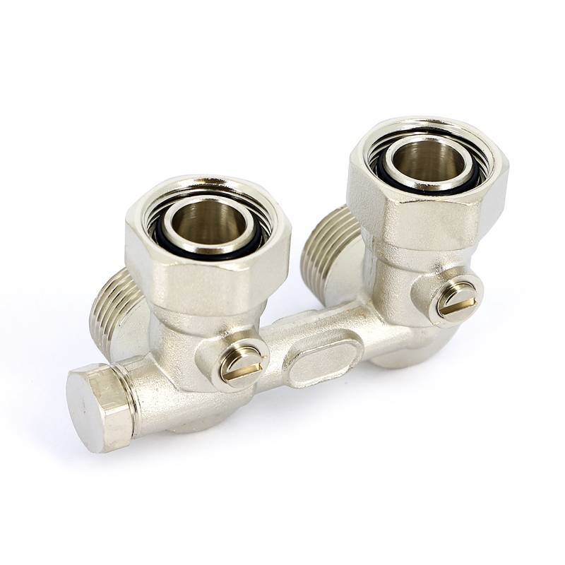 Узел радиаторный угловой Uni-Fitt с байпасом НВ 3/4 EK x 3/4 EK 191N3300