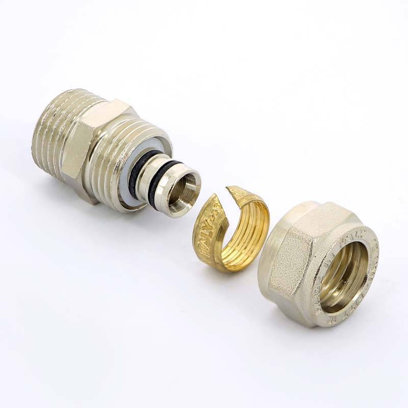 Муфта обжимная Uni-Fitt никелированная 16х1/2 НР 662N6200