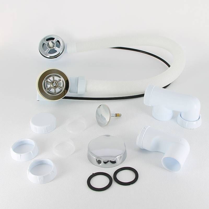 Слив-перелив для ванны Wirquin полуавтомат L700 мм с регулируемым сифоном 30975014