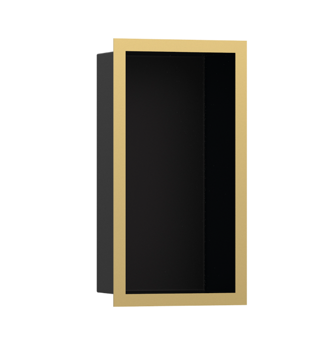 Встраиваемая ниша Hansgrohe XtraStoris Individual 300x150x100 мм черный матовый/полированное золото 56095990
