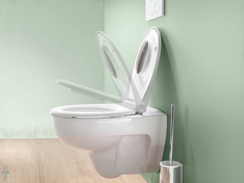 Сиденье для унитаза Geberit Renova Plan петли нержавеющая сталь 572110000